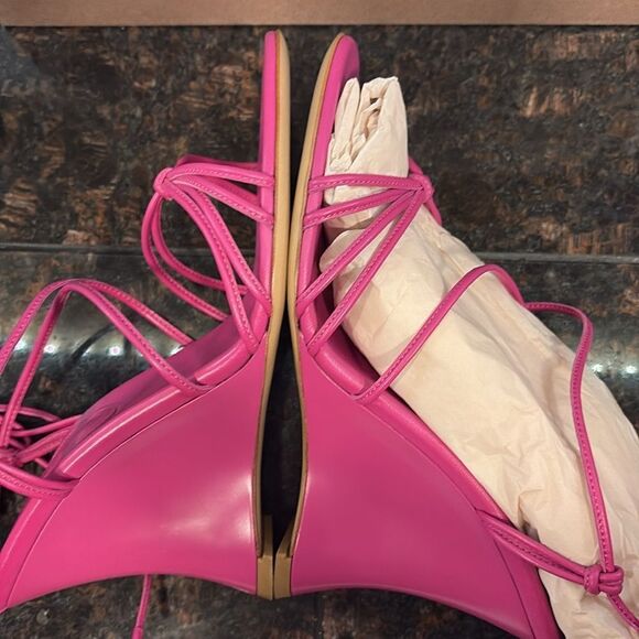 Gianvito Rossi Wedge with Suede Lace-up/Dust Bag 8.5 NWT $675 - Picture 9 of 10